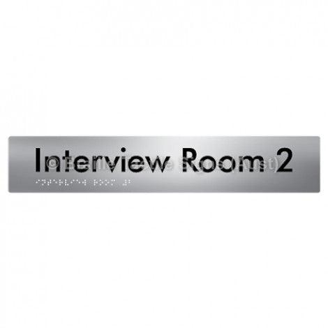 Braille Sign Interview Room 2 - Braille Tactile Signs Aust. - BTS250-02-aliS - Custom Signs - Fast Shipping - High Quality - Australian Made & Owned