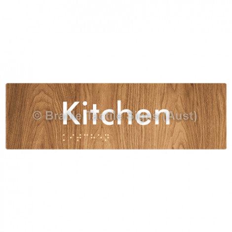 Braille Sign Kitchen - Braille Tactile Signs Aust. - BTS155-wdg - Custom Signs - Fast Shipping - High Quality - Australian Made & Owned