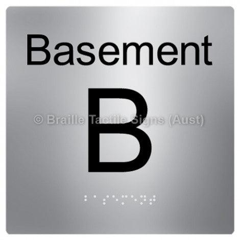 Braille Sign Level Sign - Basement - Braille Tactile Signs Aust. - BTS272-BM-aliS - Custom Signs - Fast Shipping - High Quality - Australian Made & Owned