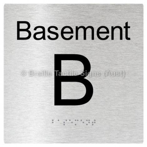 Braille Sign Level Sign - Basement - Braille Tactile Signs Aust. - BTS272-BM-aliB - Custom Signs - Fast Shipping - High Quality - Australian Made & Owned