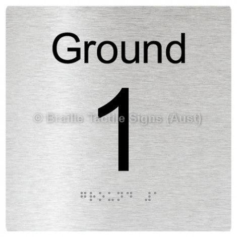 Braille Sign Level Sign - Ground 1 - Braille Tactile Signs Aust. - BTS272-G-1-aliB - Custom Signs - Fast Shipping - High Quality - Australian Made & Owned
