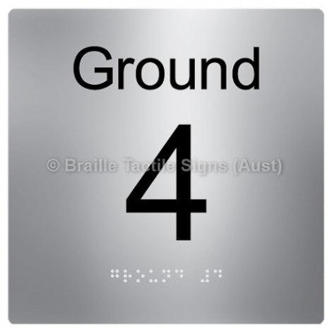 Braille Sign Level Sign - Ground 4 - Braille Tactile Signs Aust. - BTS272-G-4-aliS - Custom Signs - Fast Shipping - High Quality - Australian Made & Owned