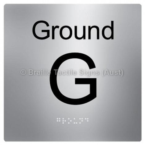 Braille Sign Level Sign - Ground - Braille Tactile Signs Aust. - BTS272-GF-aliS - Custom Signs - Fast Shipping - High Quality - Australian Made & Owned