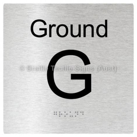 Braille Sign Level Sign - Ground - Braille Tactile Signs Aust. - BTS272-GF-aliB - Custom Signs - Fast Shipping - High Quality - Australian Made & Owned