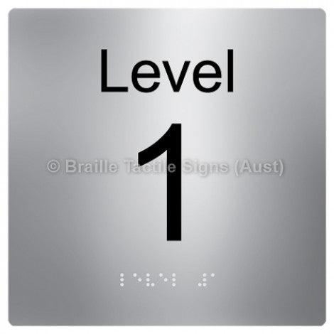 Braille Sign Level Sign - Level 1 - Braille Tactile Signs Aust. - BTS272-01-aliS - Custom Signs - Fast Shipping - High Quality - Australian Made & Owned