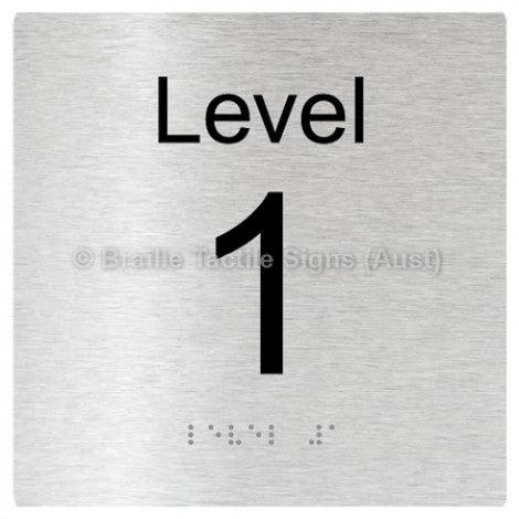 Braille Sign Level Sign - Level 1 - Braille Tactile Signs Aust. - BTS272-01-aliB - Custom Signs - Fast Shipping - High Quality - Australian Made & Owned