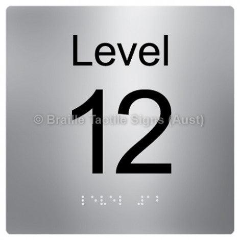 Braille Sign Level Sign - Level 12 - Braille Tactile Signs Aust. - BTS272-12-aliS - Custom Signs - Fast Shipping - High Quality - Australian Made & Owned