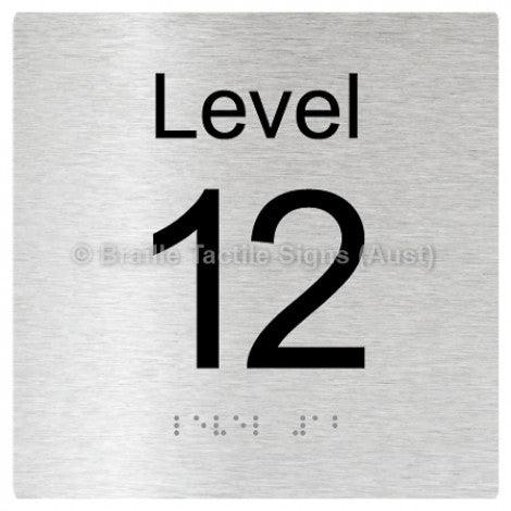 Braille Sign Level Sign - Level 12 - Braille Tactile Signs Aust. - BTS272-12-aliB - Custom Signs - Fast Shipping - High Quality - Australian Made & Owned