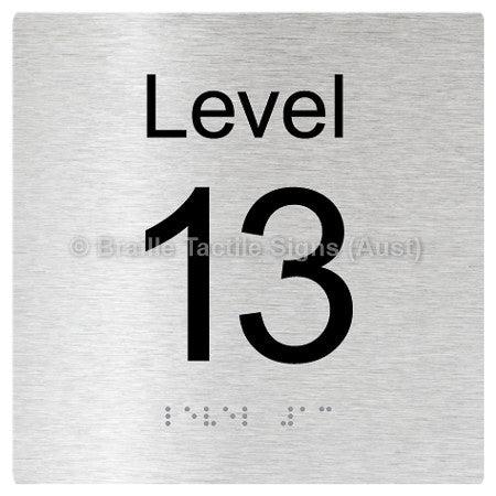 Braille Sign Level Sign - Level 13 - Braille Tactile Signs Aust. - BTS272-13-aliB - Custom Signs - Fast Shipping - High Quality - Australian Made & Owned