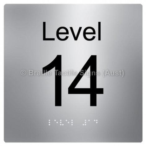 Braille Sign Level Sign - Level 14 - Braille Tactile Signs Aust. - BTS272-14-aliS - Custom Signs - Fast Shipping - High Quality - Australian Made & Owned