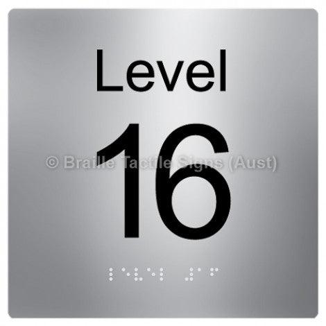 Braille Sign Level Sign - Level 16 - Braille Tactile Signs Aust. - BTS272-16-aliS - Custom Signs - Fast Shipping - High Quality - Australian Made & Owned