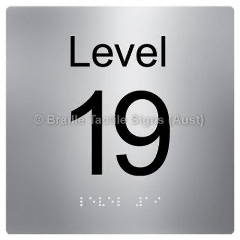 Braille Sign Level Sign - Level 19 - Braille Tactile Signs Aust. - BTS272-19-aliS - Custom Signs - Fast Shipping - High Quality - Australian Made & Owned
