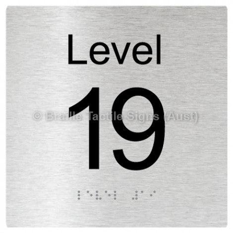 Braille Sign Level Sign - Level 19 - Braille Tactile Signs Aust. - BTS272-19-aliB - Custom Signs - Fast Shipping - High Quality - Australian Made & Owned