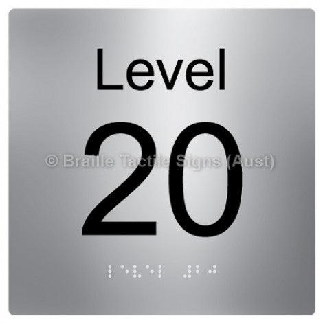 Braille Sign Level Sign - Level 20 - Braille Tactile Signs Aust. - BTS272-20-aliS - Custom Signs - Fast Shipping - High Quality - Australian Made & Owned