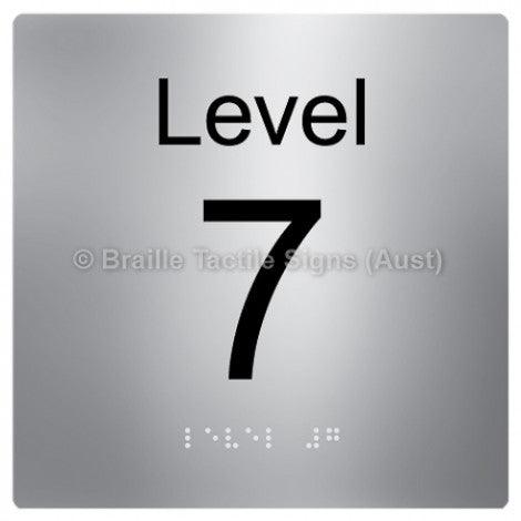 Braille Sign Level Sign - Level 7 - Braille Tactile Signs Aust. - BTS272-07-aliS - Custom Signs - Fast Shipping - High Quality - Australian Made & Owned