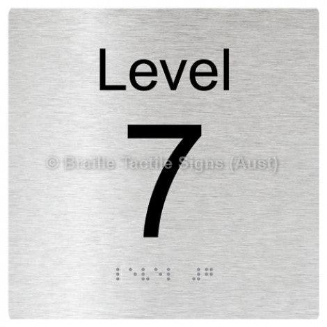 Braille Sign Level Sign - Level 7 - Braille Tactile Signs Aust. - BTS272-07-aliB - Custom Signs - Fast Shipping - High Quality - Australian Made & Owned
