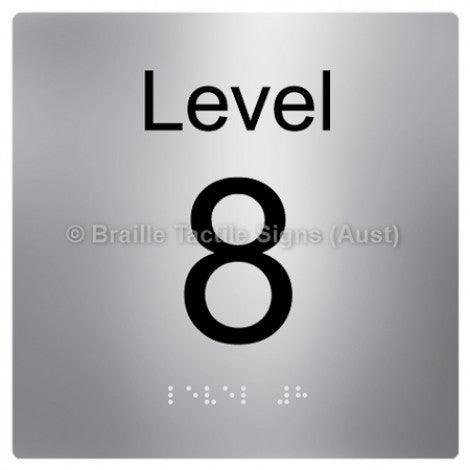 Braille Sign Level Sign - Level 8 - Braille Tactile Signs Aust. - BTS272-08-aliS - Custom Signs - Fast Shipping - High Quality - Australian Made & Owned