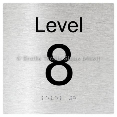 Braille Sign Level Sign - Level 8 - Braille Tactile Signs Aust. - BTS272-08-aliB - Custom Signs - Fast Shipping - High Quality - Australian Made & Owned