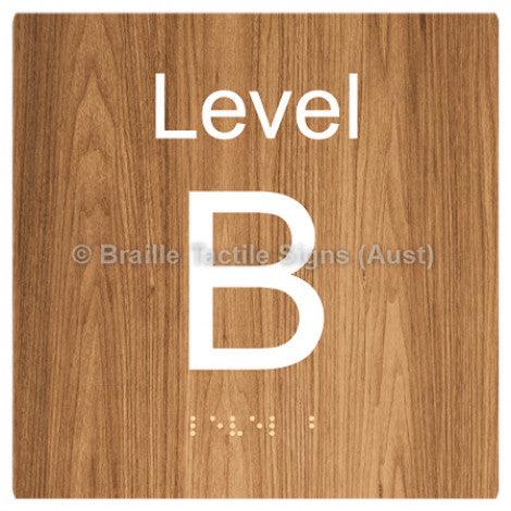 Braille Sign Level Sign - Level B - Braille Tactile Signs Aust. - BTS272-B-wdg - Custom Signs - Fast Shipping - High Quality - Australian Made & Owned