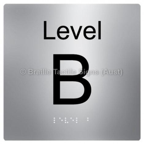 Braille Sign Level Sign - Level B - Braille Tactile Signs Aust. - BTS272-B-aliS - Custom Signs - Fast Shipping - High Quality - Australian Made & Owned
