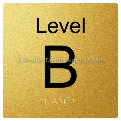 Braille Sign Level Sign - Level B - Braille Tactile Signs Aust. - BTS272-B-aliG - Custom Signs - Fast Shipping - High Quality - Australian Made & Owned