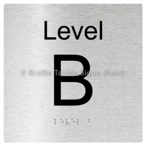 Braille Sign Level Sign - Level B - Braille Tactile Signs Aust. - BTS272-B-aliB - Custom Signs - Fast Shipping - High Quality - Australian Made & Owned