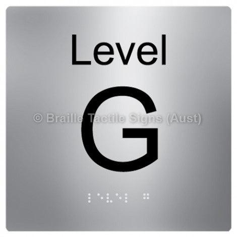 Braille Sign Level Sign - Level G - Braille Tactile Signs Aust. - BTS272-G-aliS - Custom Signs - Fast Shipping - High Quality - Australian Made & Owned