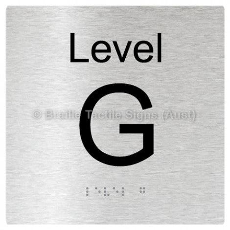 Braille Sign Level Sign - Level G - Braille Tactile Signs Aust. - BTS272-G-aliB - Custom Signs - Fast Shipping - High Quality - Australian Made & Owned