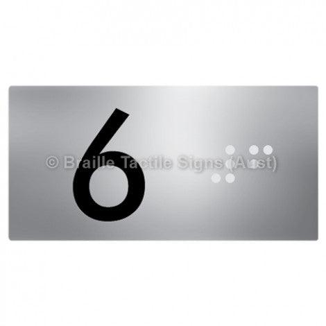 Braille Sign Lift Button Signs (B,G,P,1-10) 6 - Braille Tactile Signs Aust. - BTS189-06-aliS - Custom Signs - Fast Shipping - High Quality - Australian Made & Owned