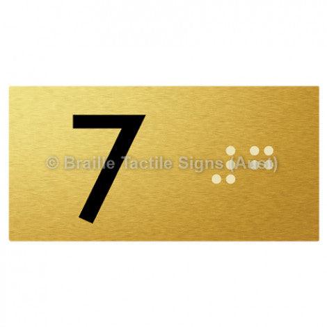 Braille Sign Lift Button Signs (B,G,P,1-10) 7 - Braille Tactile Signs Aust. - BTS189-07-aliG - Custom Signs - Fast Shipping - High Quality - Australian Made & Owned