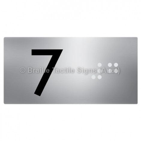 Braille Sign Lift Button Signs (B,G,P,1-10) 7 - Braille Tactile Signs Aust. - BTS189-07-aliS - Custom Signs - Fast Shipping - High Quality - Australian Made & Owned