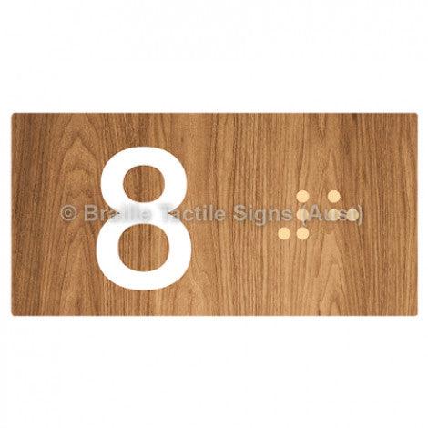 Braille Sign Lift Button Signs (B,G,P,1-10) 8 - Braille Tactile Signs Aust. - BTS189-08-wdg - Custom Signs - Fast Shipping - High Quality - Australian Made & Owned