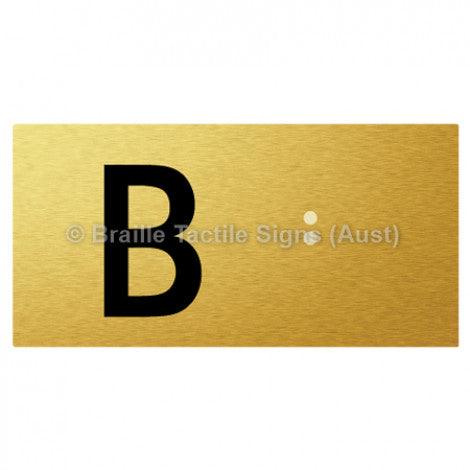 Braille Sign Lift Button Signs (B,G,P,1-10) B - Braille Tactile Signs Aust. - BTS189-B-aliG - Custom Signs - Fast Shipping - High Quality - Australian Made & Owned