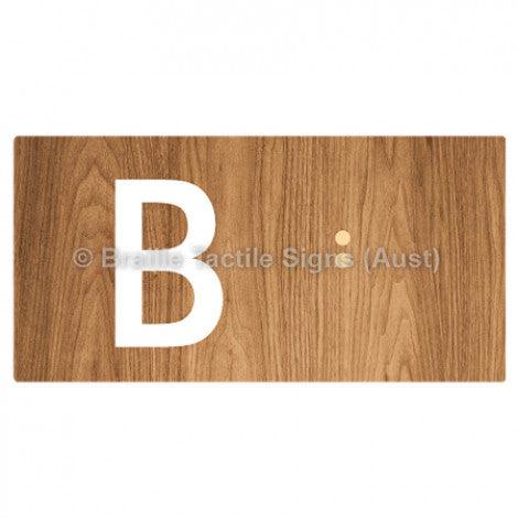 Braille Sign Lift Button Signs (B,G,P,1-10) B - Braille Tactile Signs Aust. - BTS189-B-wdg - Custom Signs - Fast Shipping - High Quality - Australian Made & Owned