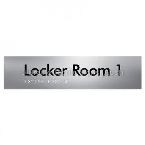 Braille Sign Locker Room 1 - Braille Tactile Signs Aust. - BTS127-01-aliS - Custom Signs - Fast Shipping - High Quality - Australian Made & Owned