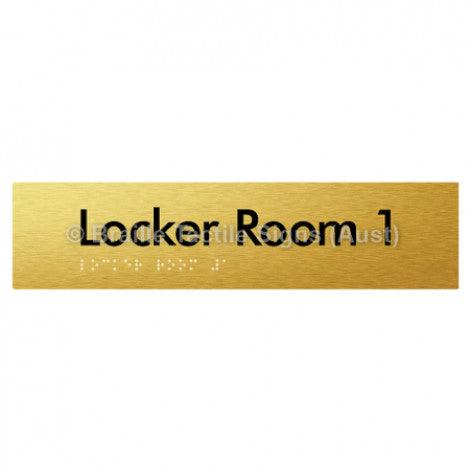 Braille Sign Locker Room 1 - Braille Tactile Signs Aust. - BTS127-01-aliG - Custom Signs - Fast Shipping - High Quality - Australian Made & Owned