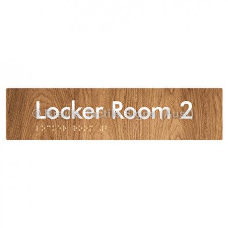 Braille Sign Locker Room 2 - Braille Tactile Signs Aust. - BTS127-02-wdg - Custom Signs - Fast Shipping - High Quality - Australian Made & Owned