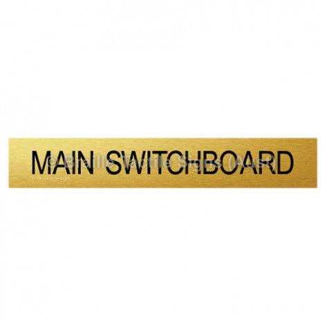 Braille Sign Main Switchboard - Braille Tactile Signs Aust. - BTS136-blu - Custom Signs - Fast Shipping - High Quality - Australian Made & Owned