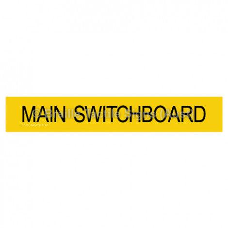 Braille Sign Main Switchboard - Braille Tactile Signs Aust. - BTS136-yel - Custom Signs - Fast Shipping - High Quality - Australian Made & Owned