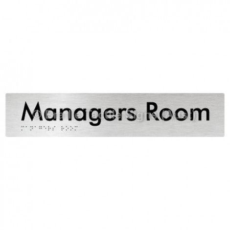Braille Sign Managers Room - Braille Tactile Signs Aust. - BTS244-aliB - Custom Signs - Fast Shipping - High Quality - Australian Made & Owned