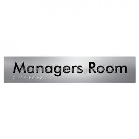 Braille Sign Managers Room - Braille Tactile Signs Aust. - BTS244-aliS - Custom Signs - Fast Shipping - High Quality - Australian Made & Owned