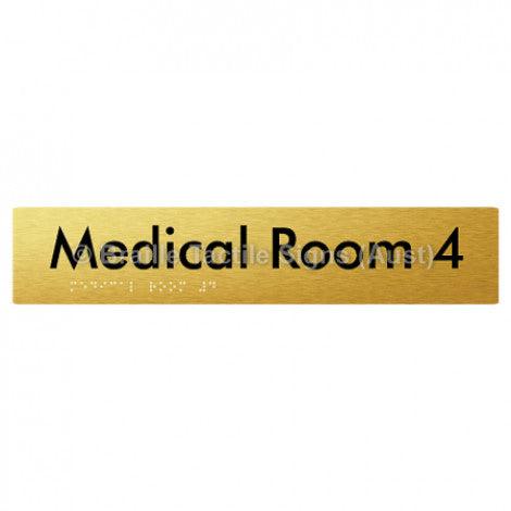 Braille Sign Medical Room 4 - Braille Tactile Signs Aust. - BTS255-04-aliG - Custom Signs - Fast Shipping - High Quality - Australian Made & Owned