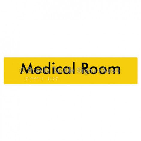 Braille Sign Medical Room - Braille Tactile Signs Aust. - BTS255-yel - Custom Signs - Fast Shipping - High Quality - Australian Made & Owned