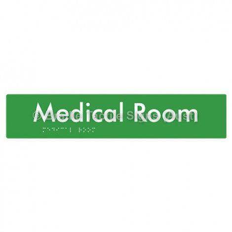 Braille Sign Medical Room - Braille Tactile Signs Aust. - BTS255-grn - Custom Signs - Fast Shipping - High Quality - Australian Made & Owned