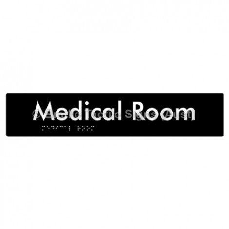 Braille Sign Medical Room - Braille Tactile Signs Aust. - BTS255-blk - Custom Signs - Fast Shipping - High Quality - Australian Made & Owned