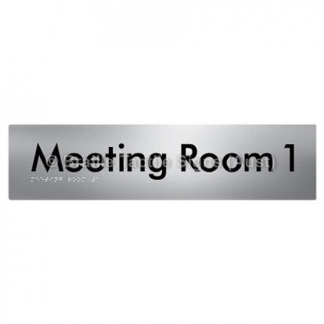 Braille Sign Meeting Room 1 - Braille Tactile Signs Aust. - BTS120-01-aliS - Custom Signs - Fast Shipping - High Quality - Australian Made & Owned