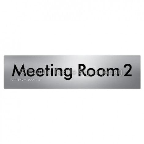 Braille Sign Meeting Room 2 - Braille Tactile Signs Aust. - BTS120-02-aliS - Custom Signs - Fast Shipping - High Quality - Australian Made & Owned