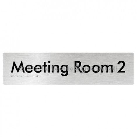 Braille Sign Meeting Room 2 - Braille Tactile Signs Aust. - BTS120-02-aliB - Custom Signs - Fast Shipping - High Quality - Australian Made & Owned