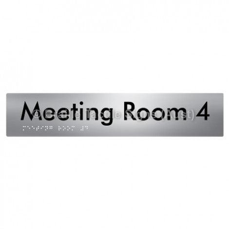 Braille Sign Meeting Room 4 - Braille Tactile Signs Aust. - BTS249-04-aliS - Custom Signs - Fast Shipping - High Quality - Australian Made & Owned