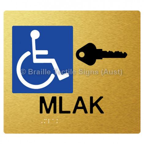 Braille Sign MLAK (Master Locksmith Access Key) - Braille Tactile Signs Aust. - BTS275-aliG - Custom Signs - Fast Shipping - High Quality - Australian Made & Owned